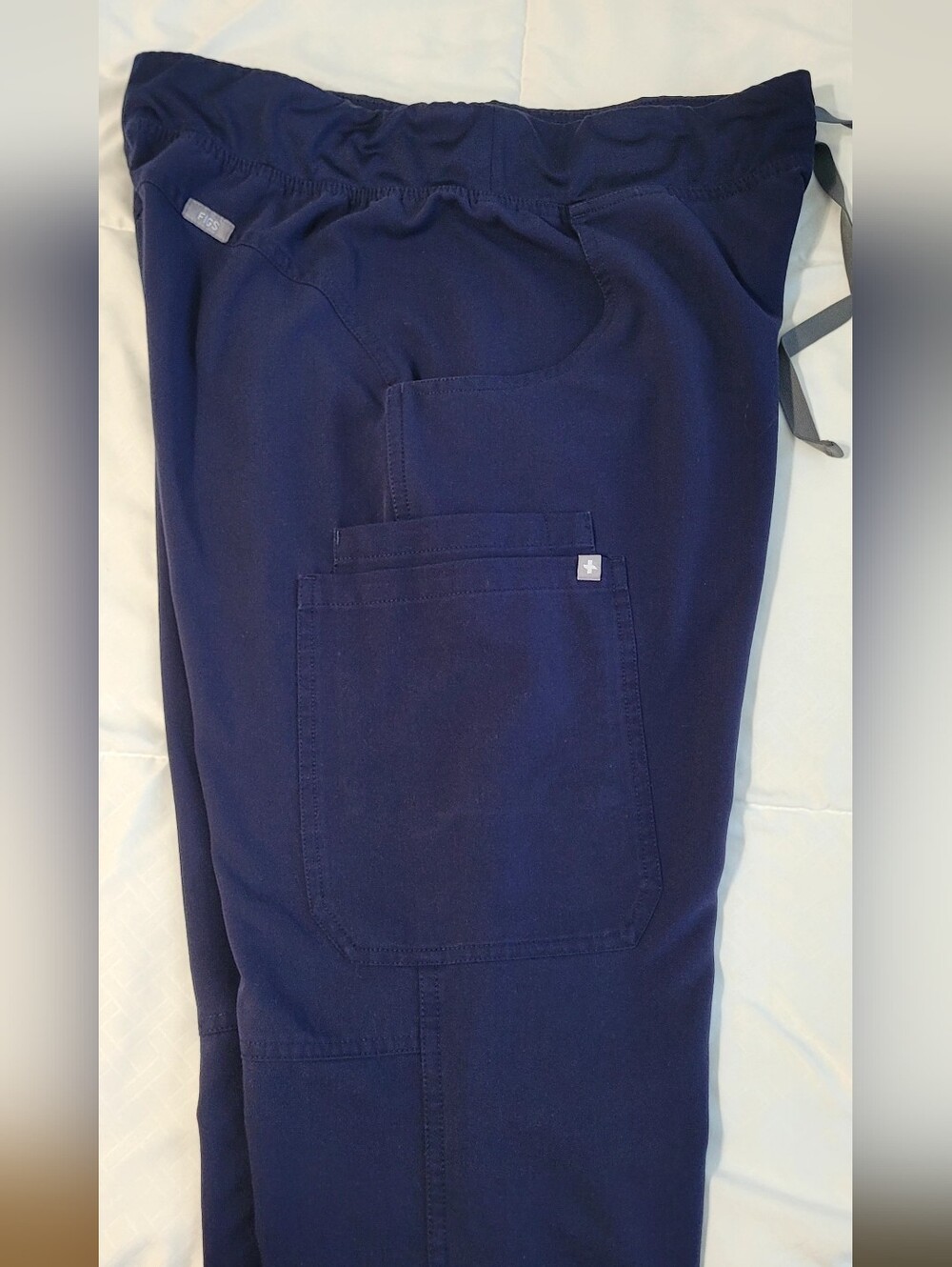 Navy, Kade Cargo Scrub Pants, Medium Tall - Picture 10 of 11